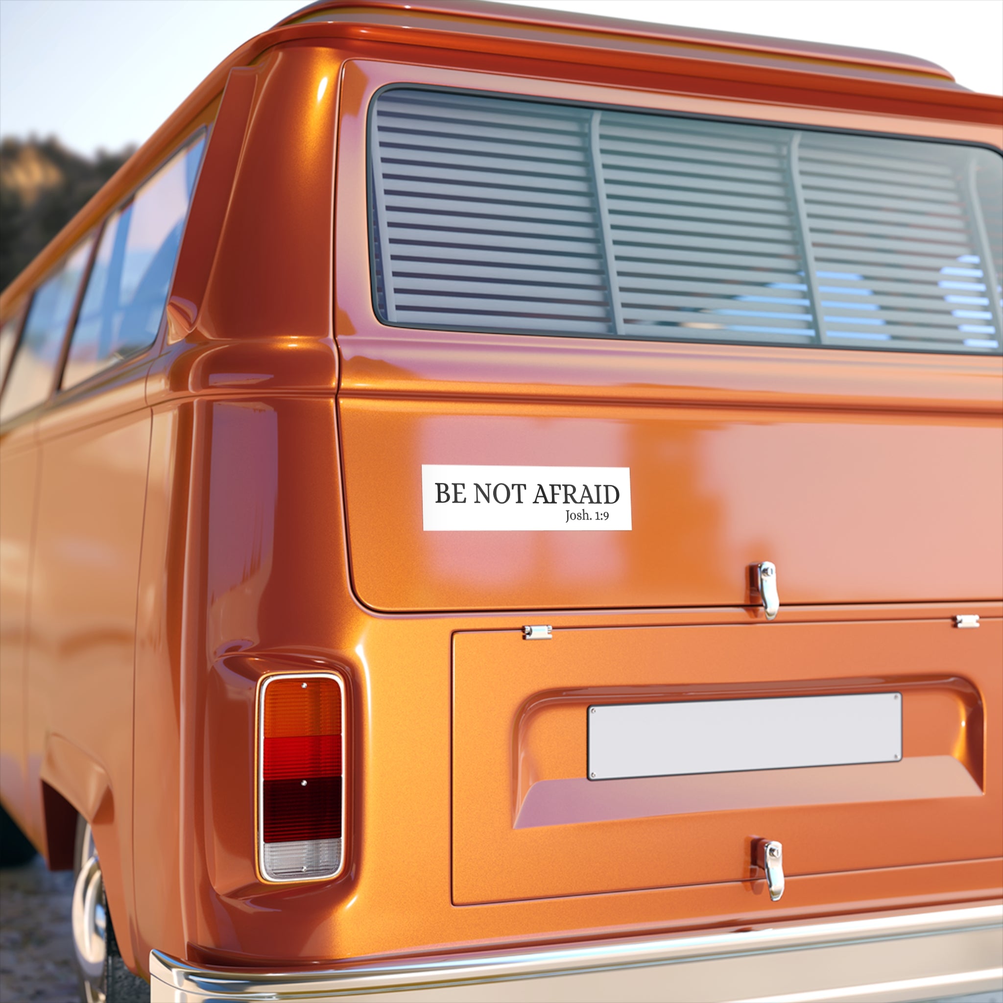 BE NOT AFRAID Vinyl Bumper Sticker — Minimalist Bible Quote Genesis